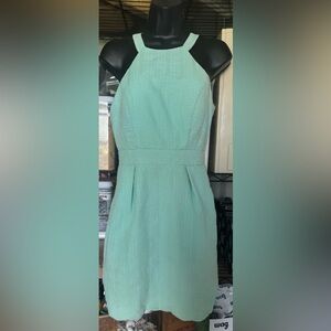 Jodi Kristopher Green Pleated Sweetheart Sheath Dress